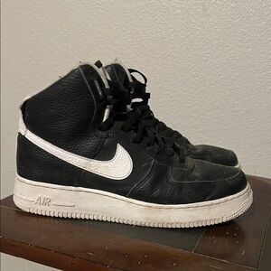 Black and White High-Top Nike Air